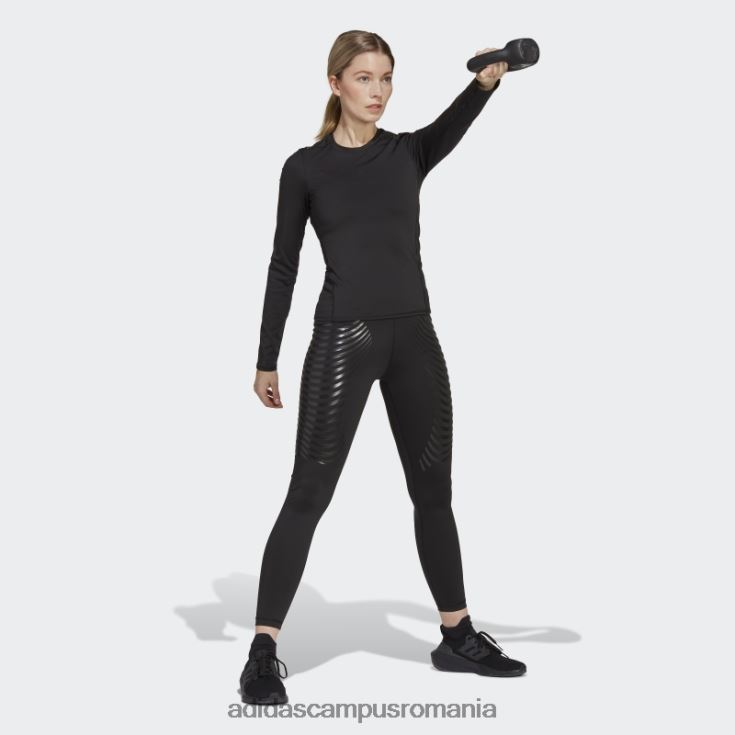 adidas campus romania negru techfit control cu ​​mânecă lungă top de antrenament cu mânecă lungă femei negru J266N217135