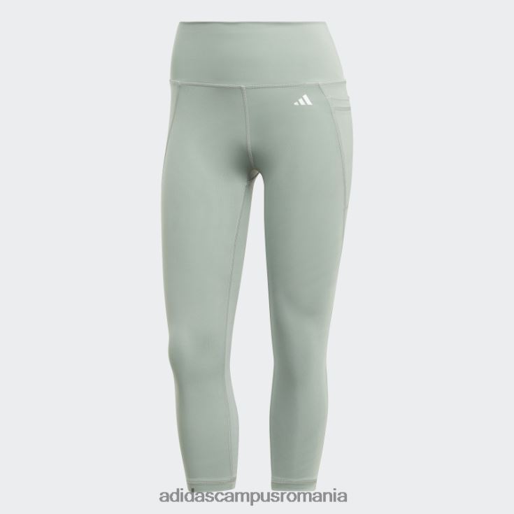 adidas campus romania optime stash buzunar cu talie înaltă jambiere 3/4 verde argintiu femei verde argintiu J266N29578