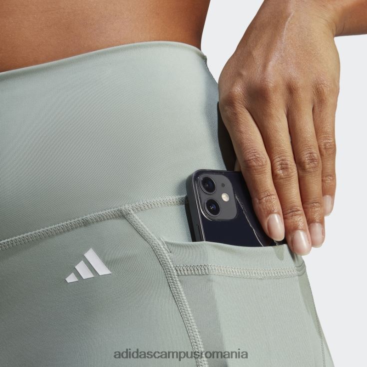 adidas campus romania optime stash buzunar cu talie înaltă jambiere 3/4 verde argintiu femei verde argintiu J266N29578