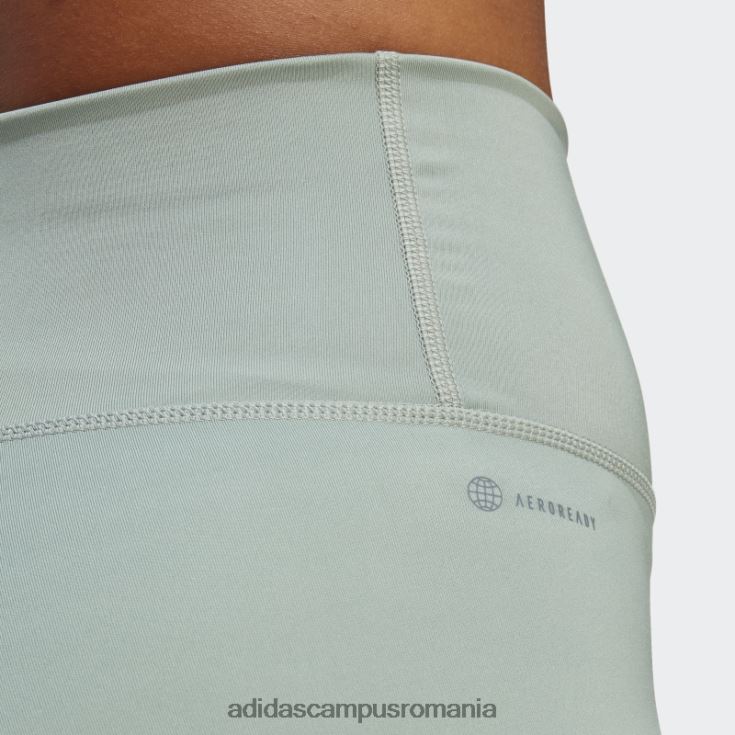 adidas campus romania optime stash buzunar cu talie înaltă jambiere 3/4 verde argintiu femei verde argintiu J266N29578