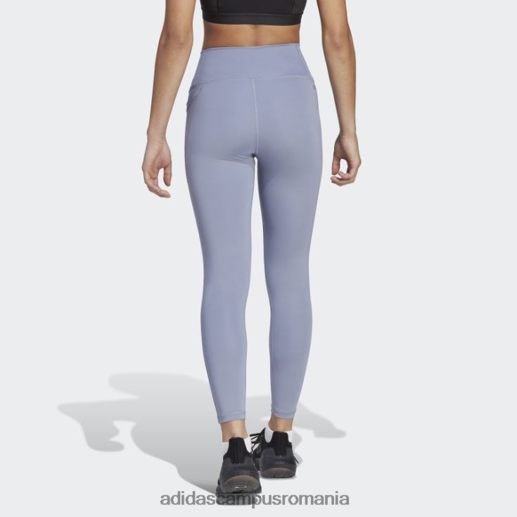 adidas campus romania optime stash buzunar cu talie înaltă jambiere 7/8 moda violet argintiu femei violet argintiu J266N22419