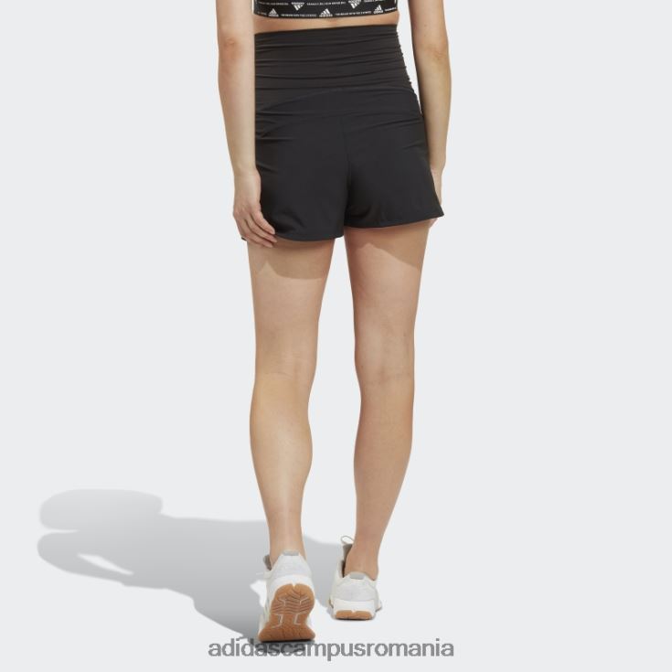 adidas campus romania pacer aeroready train essentials pantaloni scurți țesuți (maternitate) negru femei alb negru J266N216795