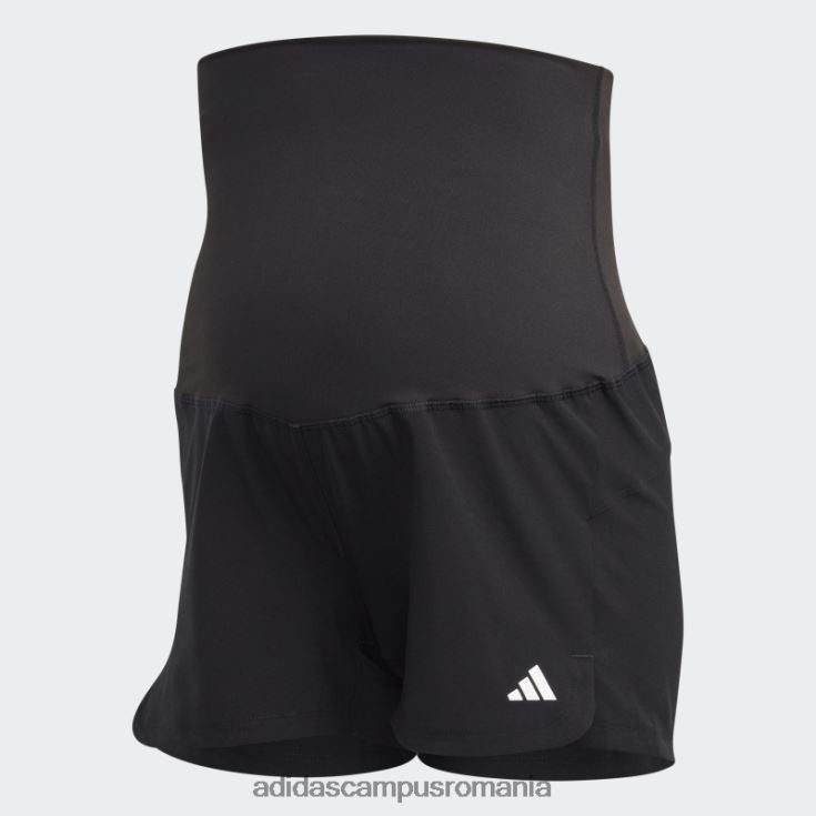 adidas campus romania pacer aeroready train essentials pantaloni scurți țesuți (maternitate) negru femei alb negru J266N216795