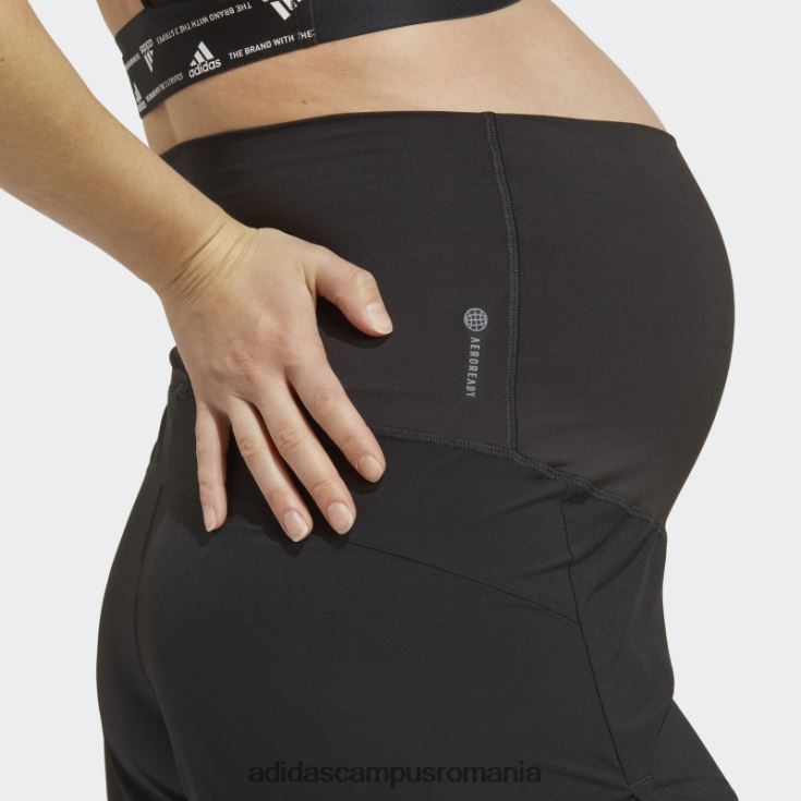 adidas campus romania pacer aeroready train essentials pantaloni scurți țesuți (maternitate) negru femei alb negru J266N216795