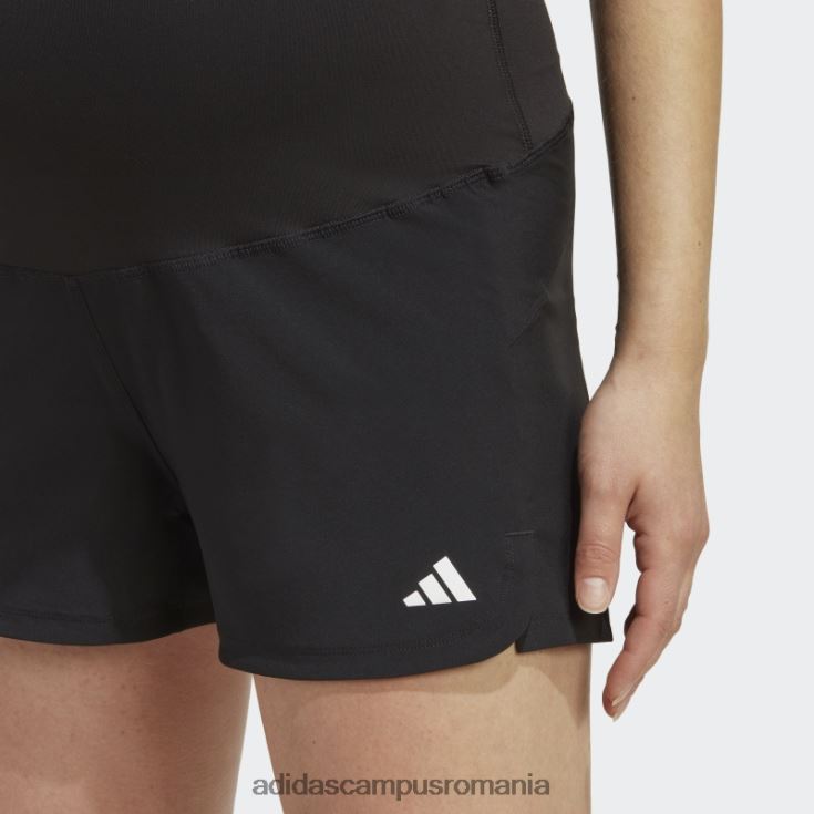 adidas campus romania pacer aeroready train essentials pantaloni scurți țesuți (maternitate) negru femei alb negru J266N216795
