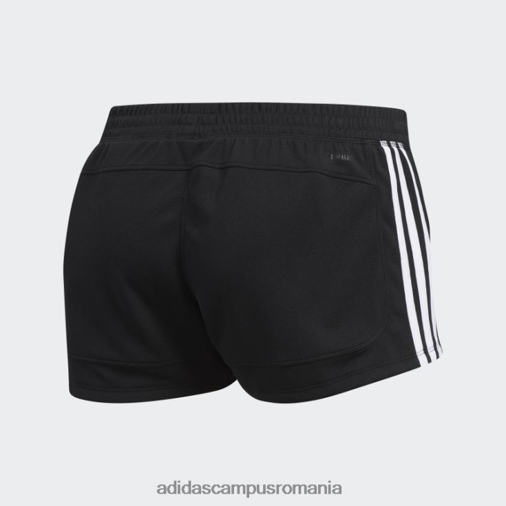 adidas campus romania pacer pantaloni scurți din tricot cu 3 dungi negru femei alb negru J266N216561