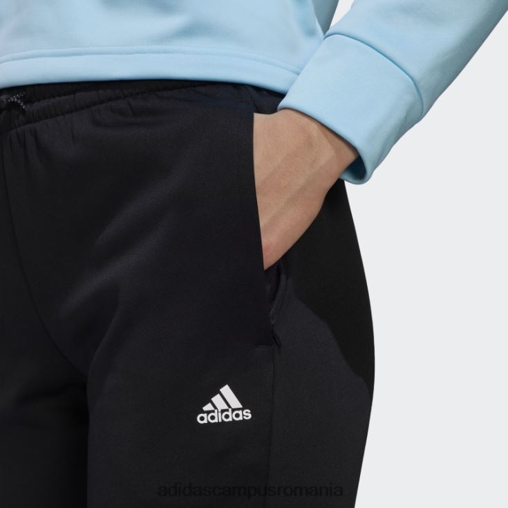 adidas campus romania pantaloni conici aeroready negri femei alb negru J266N28900