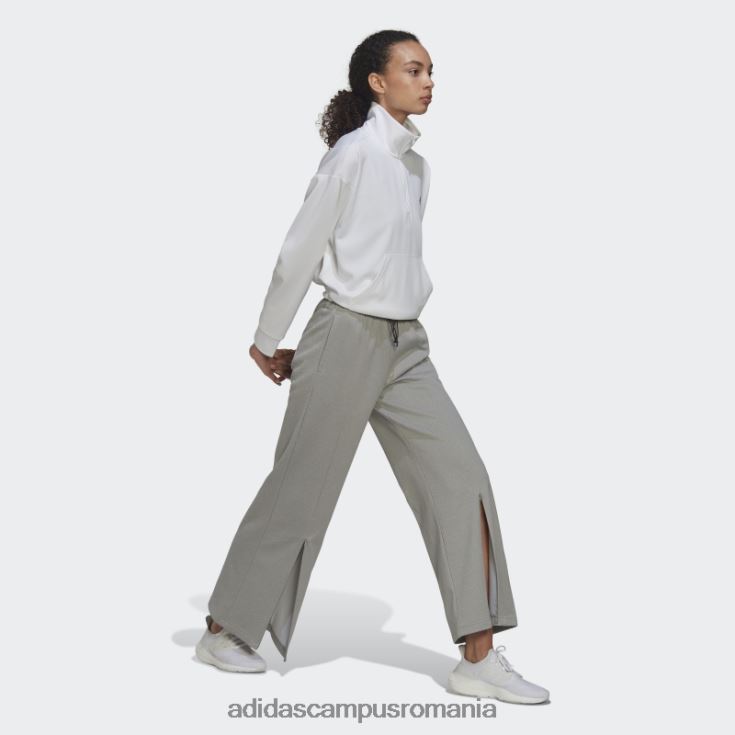 adidas campus romania pantaloni cu talie înaltă aeroready gri mediu adidas femei gri mediu/alb J266N23159