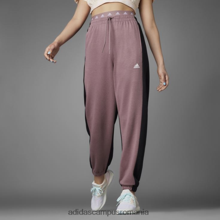 adidas campus romania pantaloni hyperglam french terry violet femei violet/negru/alb J266N210460