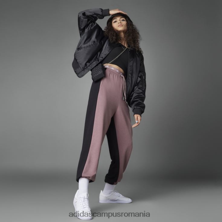 adidas campus romania pantaloni hyperglam french terry violet femei violet/negru/alb J266N210460