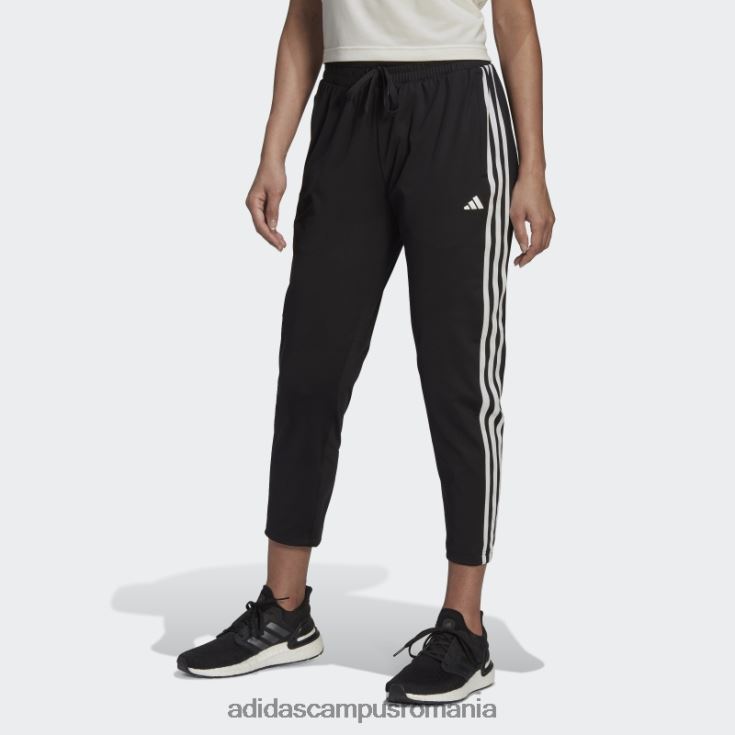 adidas campus romania pantaloni negri aeroready made4training tricot 7/8 cu 3 dungi femei alb negru J266N22578