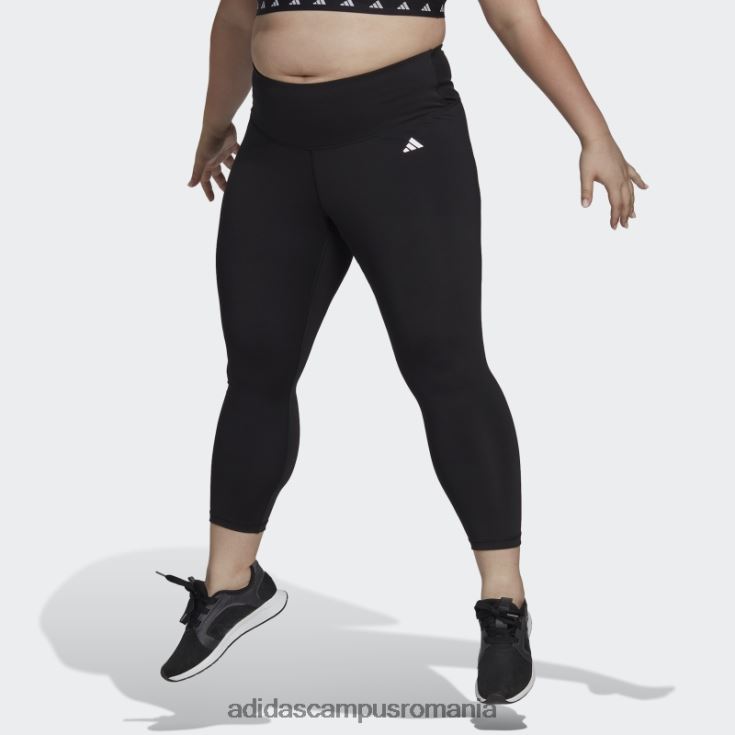 adidas campus romania pantaloni negri de antrenament esentiali cu talie inalta 7/8 (plus marime) adidas femei negru J266N28889
