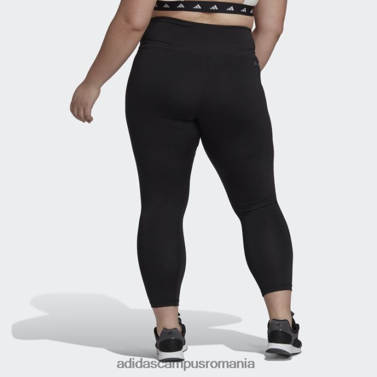adidas campus romania pantaloni negri de antrenament esentiali cu talie inalta 7/8 (plus marime) adidas femei negru J266N28889