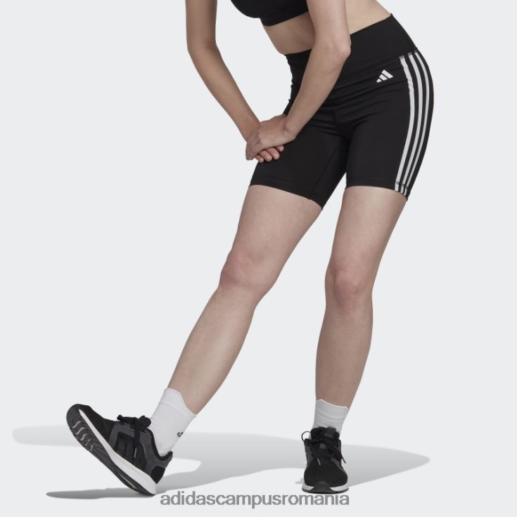adidas campus romania pantaloni negri pentru antrenament cu 3 dungi pantaloni scurti cu talie înaltă adidas femei negru J266N216731
