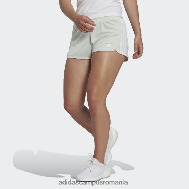 adidas campus romania pantaloni scurți din tricot cu 3 dungi pacer verde femei verde/alb J266N210703