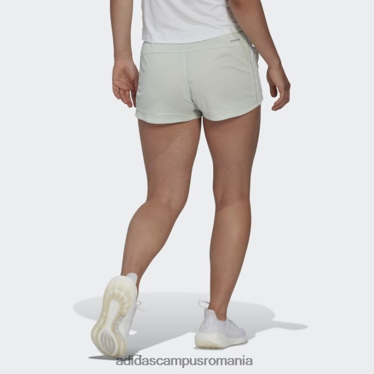 adidas campus romania pantaloni scurți din tricot cu 3 dungi pacer verde femei verde/alb J266N210703