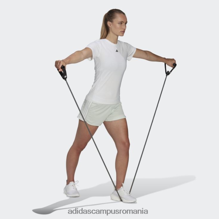 adidas campus romania pantaloni scurți din tricot cu 3 dungi pacer verde femei verde/alb J266N210703