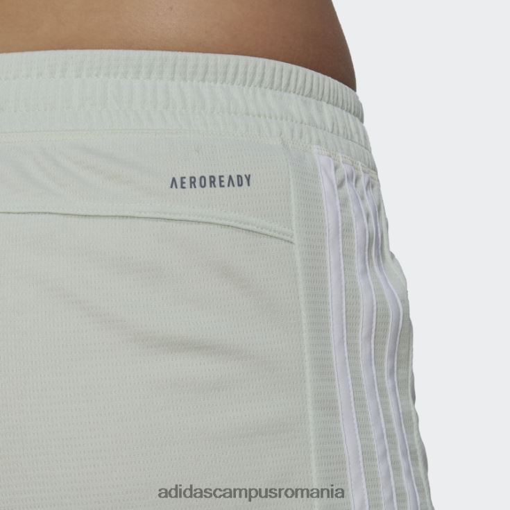 adidas campus romania pantaloni scurți din tricot cu 3 dungi pacer verde femei verde/alb J266N210703