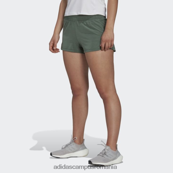 adidas campus romania pantaloni scurți țesăți cu țesuturi oxide verde pacer 3 dungi femei oxid verde J266N210481