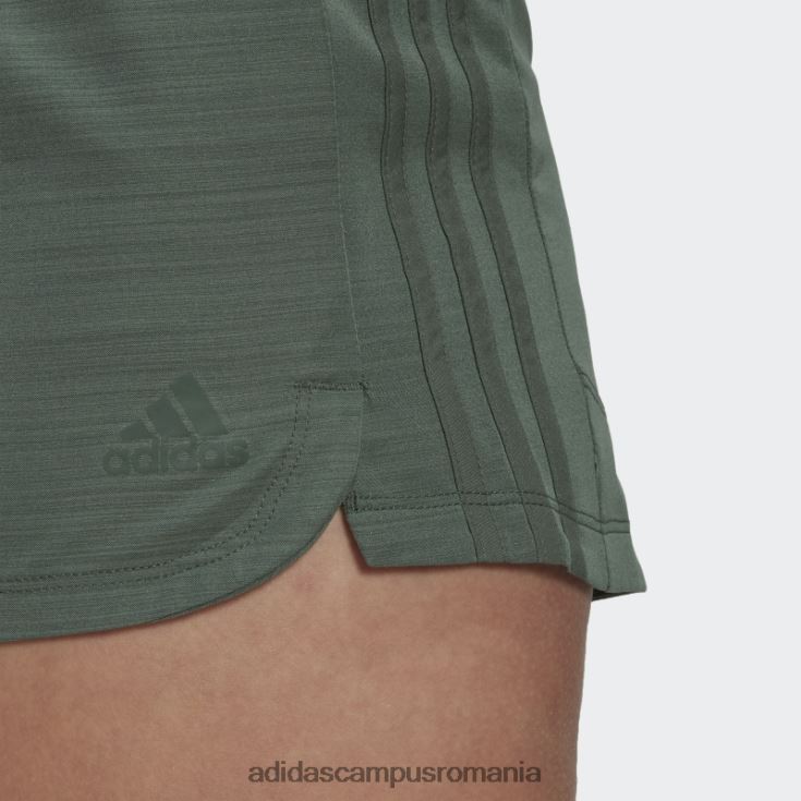 adidas campus romania pantaloni scurți țesăți cu țesuturi oxide verde pacer 3 dungi femei oxid verde J266N210481