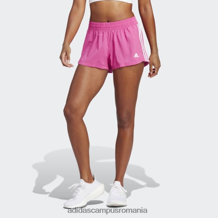 adidas campus romania pantaloni scurți țesuți cu 3 dungi fucsia pacer femei fucsia/alb J266N29616