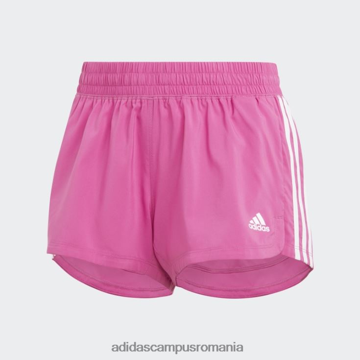adidas campus romania pantaloni scurți țesuți cu 3 dungi fucsia pacer femei fucsia/alb J266N29616