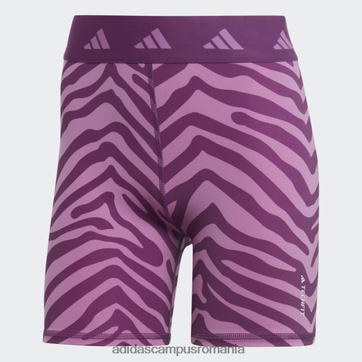 adidas campus romania pantaloni scurți hyperglam techfit zebra cu talie înaltă multicolor femei multicolor/liliac J266N22852