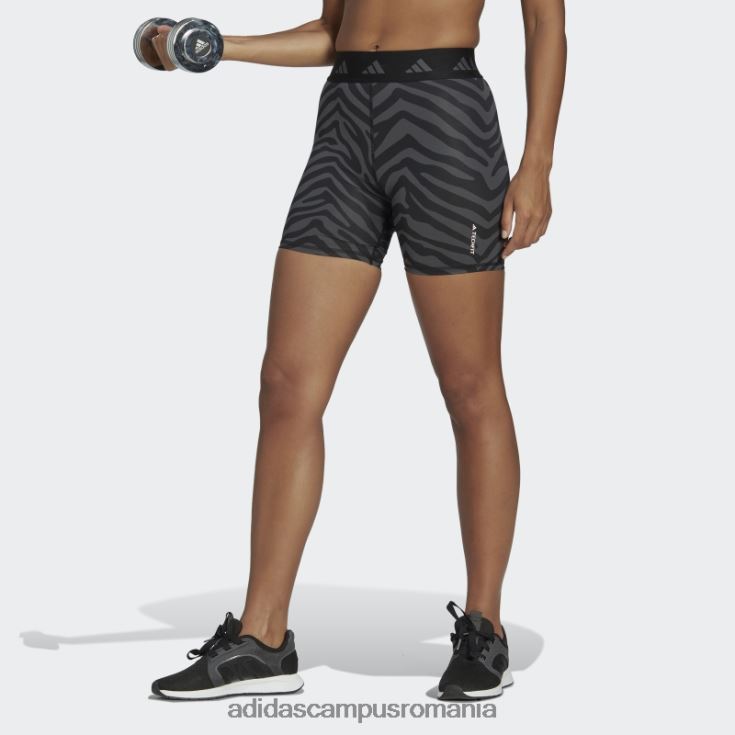 adidas campus romania pantaloni scurți multicolor hyperglam techfit zebra cu talie înaltă femei multicolor/negru J266N23154