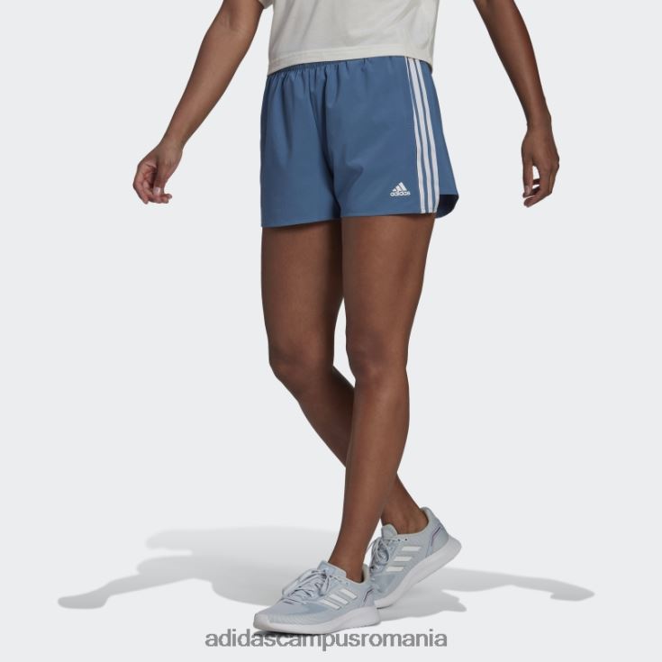 adidas campus romania pantaloni scurți sport cu 3 dungi țesute în 2 mișcări, albastru alterat, primeblue femei albastru/alb alterat J266N210283