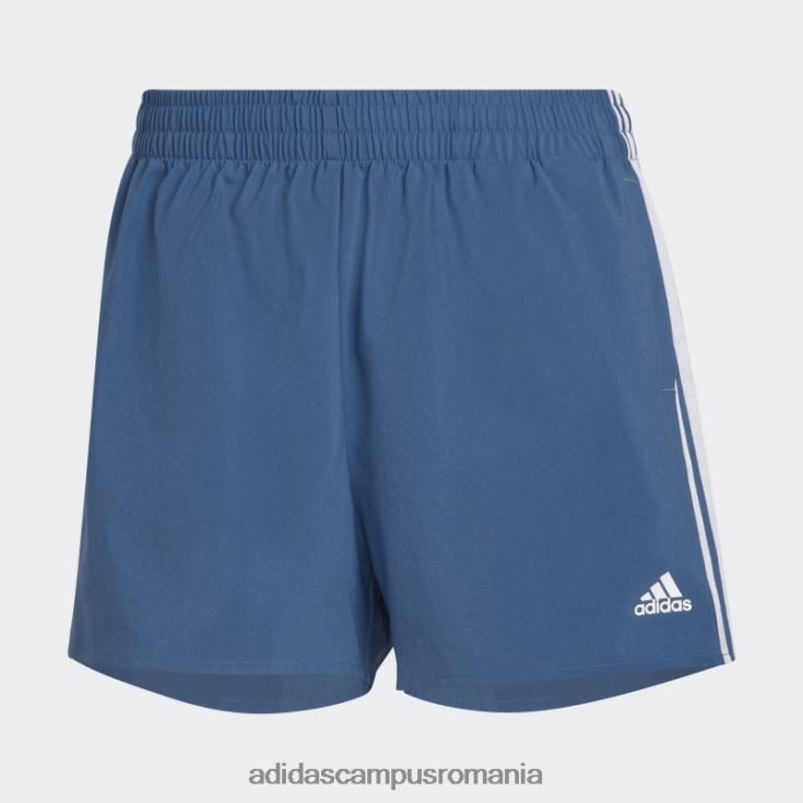 adidas campus romania pantaloni scurți sport cu 3 dungi țesute în 2 mișcări, albastru alterat, primeblue femei albastru/alb alterat J266N210283