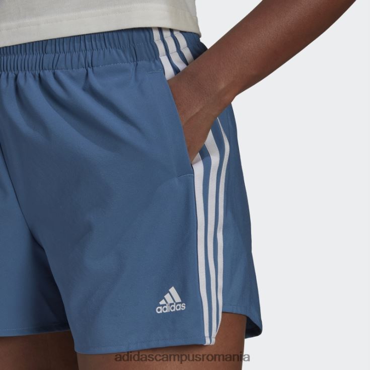 adidas campus romania pantaloni scurți sport cu 3 dungi țesute în 2 mișcări, albastru alterat, primeblue femei albastru/alb alterat J266N210283
