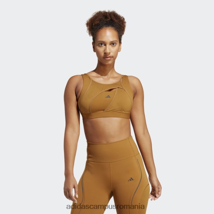 adidas campus romania powerimpact luxe sutien mediu de sustinere albastru cu moda femei bronz/albastru met J266N29102