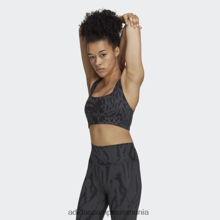 adidas campus romania powerimpact training sutien mediu cu imprimeu integral carbon adidas femei carbon/negru J266N210656