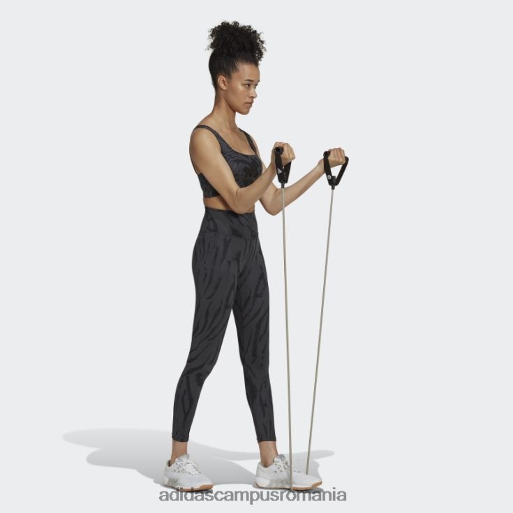 adidas campus romania powerimpact training sutien mediu cu imprimeu integral carbon adidas femei carbon/negru J266N210656