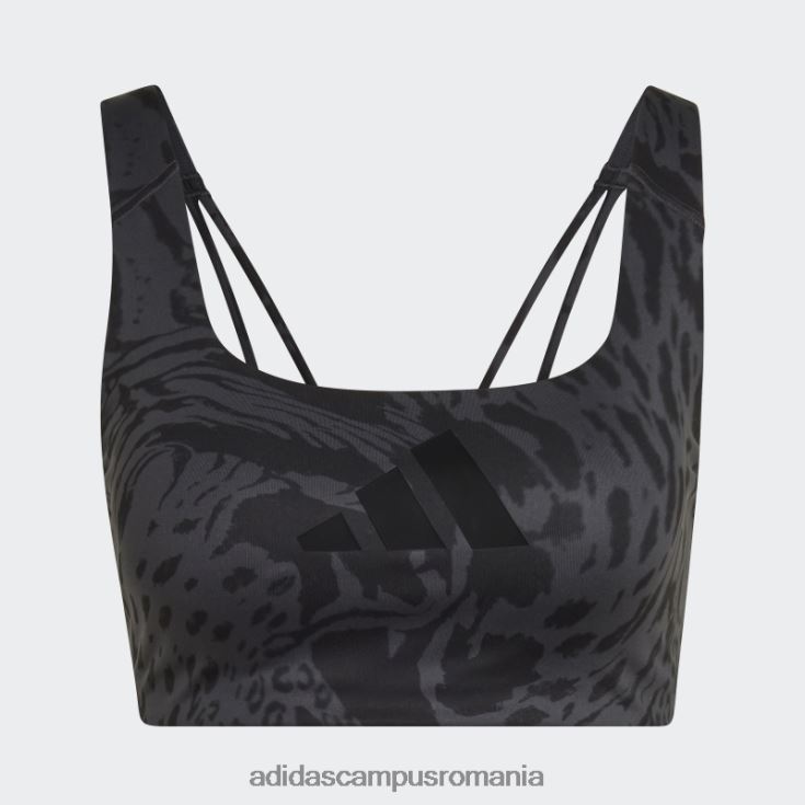 adidas campus romania powerimpact training sutien mediu cu imprimeu integral carbon adidas femei carbon/negru J266N210656