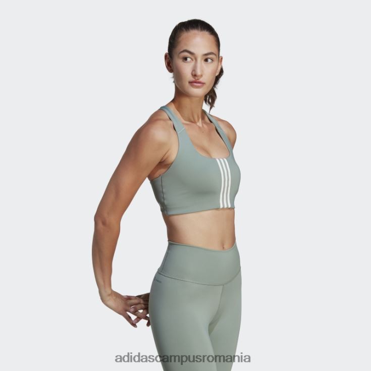 adidas campus romania powerimpact training sutien mediu suport alb fashion femei verde argintiu/alb J266N29341