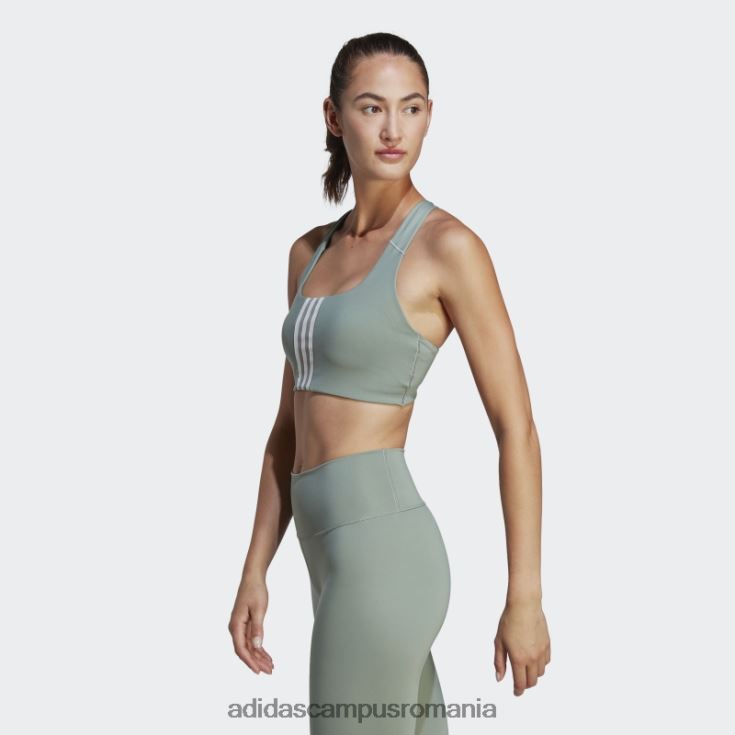 adidas campus romania powerimpact training sutien mediu suport alb fashion femei verde argintiu/alb J266N29341