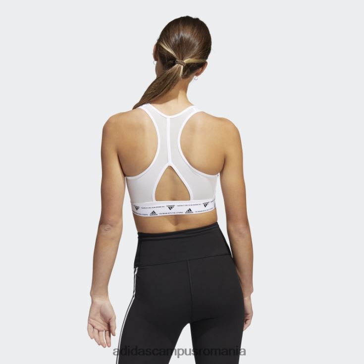 adidas campus romania powerreact training sutien mediu cu 3 dungi alb fierbinte femei alb negru J266N29987