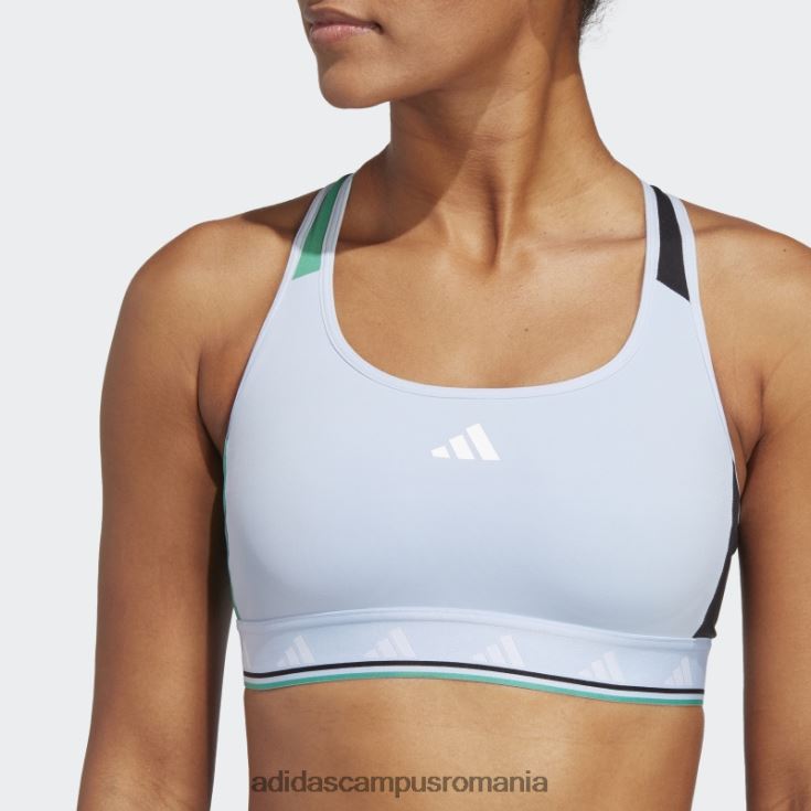 adidas campus romania powerreact training sutien mediu techfit blue Dawn femei albastru zori/alb J266N29409