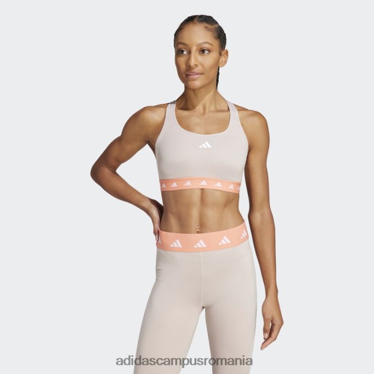 adidas campus romania powerreact training sutien mediu techfit taupe femei taupe J266N29350