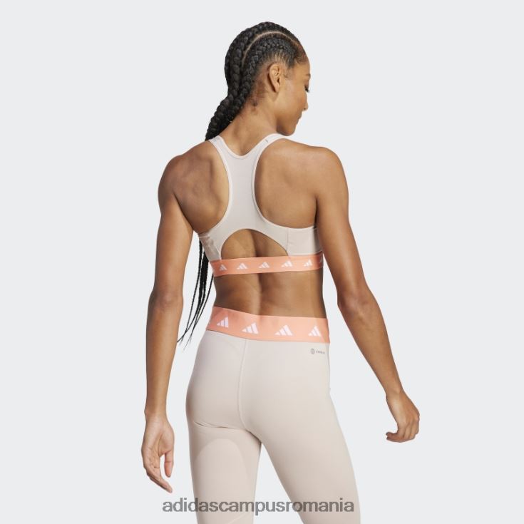 adidas campus romania powerreact training sutien mediu techfit taupe femei taupe J266N29350
