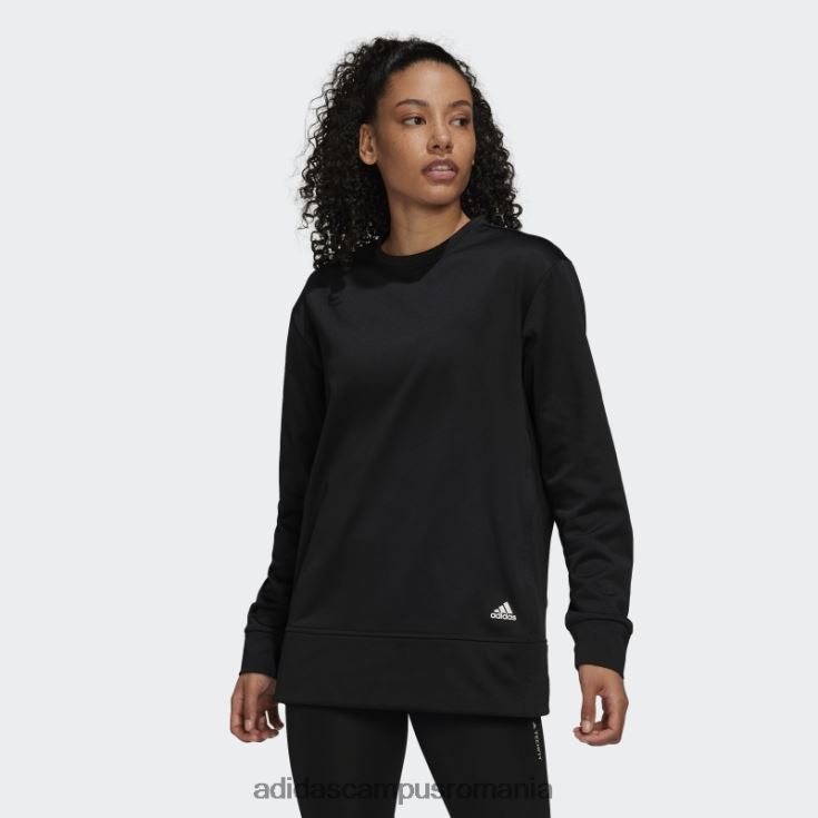 adidas campus romania pulover negru aeroready cu gât roșu adidas femei alb negru J266N23147