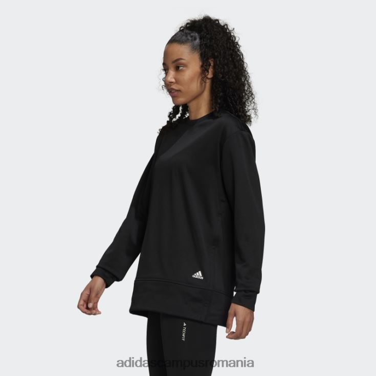 adidas campus romania pulover negru aeroready cu gât roșu adidas femei alb negru J266N23147