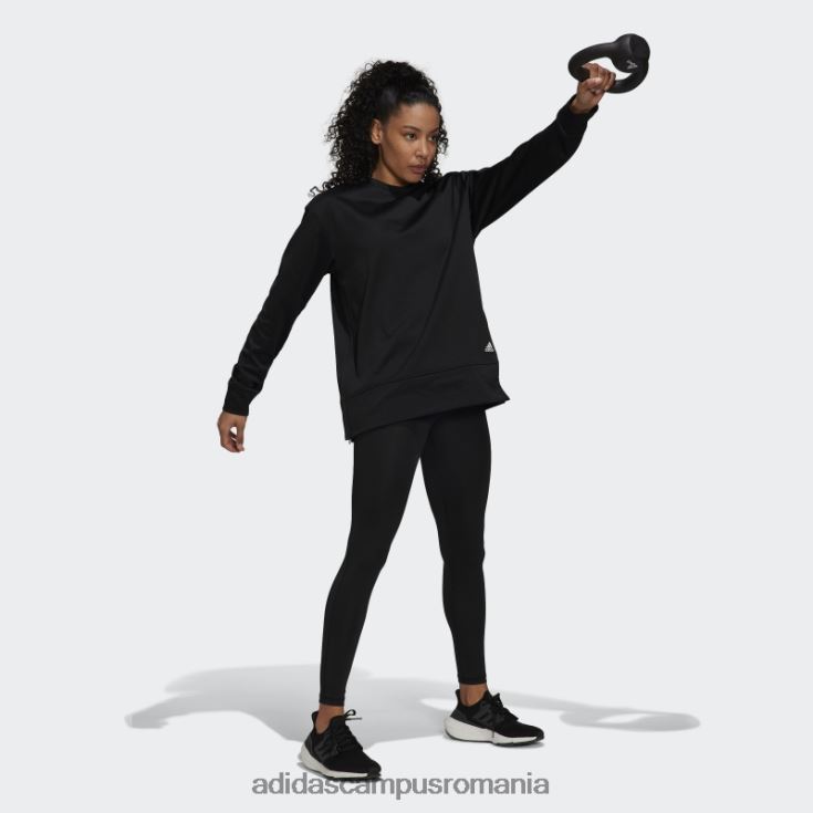 adidas campus romania pulover negru aeroready cu gât roșu adidas femei alb negru J266N23147