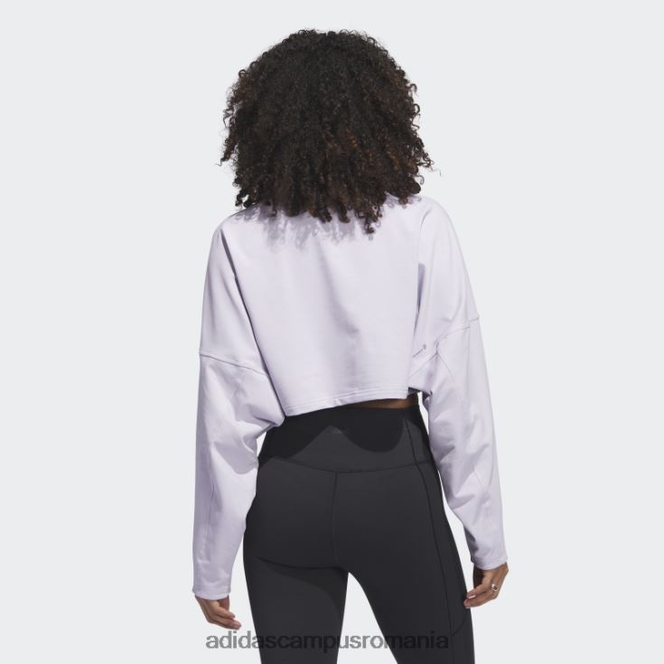 adidas campus romania silver Dawn yoga studio crop hanorac modă femei zori argintii J266N29239