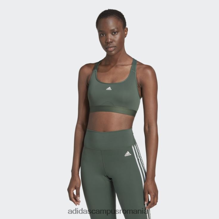 adidas campus romania sutien adidas cu suport mediu de antrenament green oxide powerreact femei oxid verde J266N210731