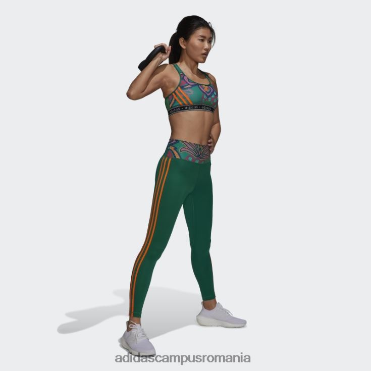 adidas campus romania sutien adidas cu suport mediu verde ferm rio femei verde aldine/portocaliu aplicație J266N210821