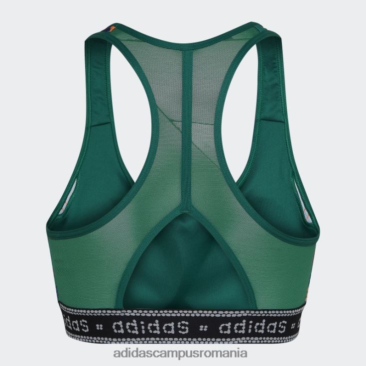 adidas campus romania sutien adidas cu suport mediu verde ferm rio femei verde aldine/portocaliu aplicație J266N210821