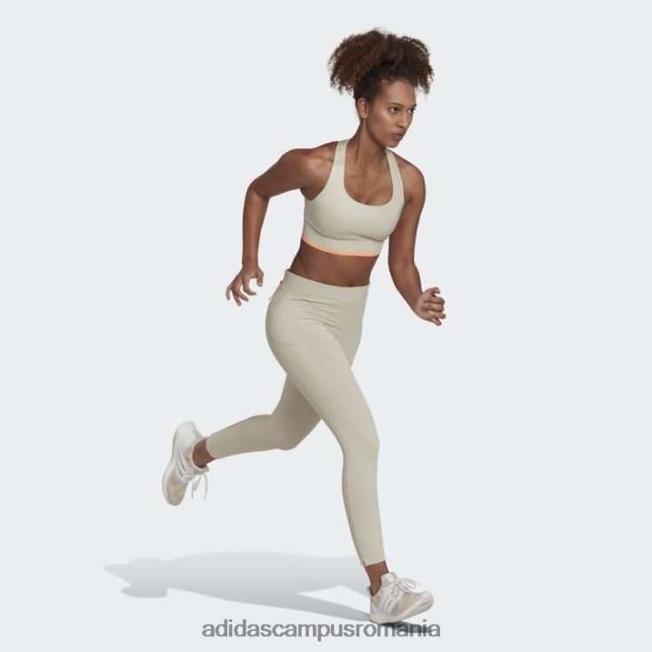 adidas campus romania sutien adidas din lână merinos, fără sudură, cu suport mediu pentru alergare femei aluminiu/grinda portocalie J266N210743