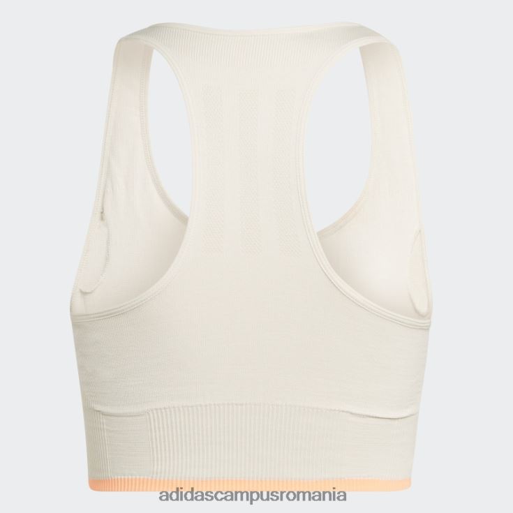 adidas campus romania sutien adidas din lână merinos, fără sudură, cu suport mediu pentru alergare femei aluminiu/grinda portocalie J266N210743
